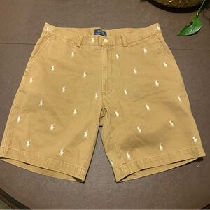 Polo Ralph Lauren All Over Pony Shorts Khaki Mens Chino 35x9